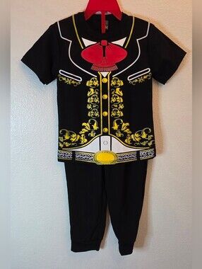 Boy's Mariachi Shirt And Pants Halloween Costume, Black Size 4 (161B9)